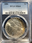 1886 $1 MS64