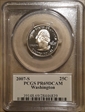 2007-S 25C Washington PR69DCAM