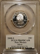 2008-S 25C New Mexico Silver PR69DCAM