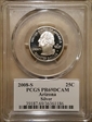 2008-S 25C Arizona Silver PR69DCAM