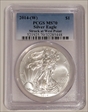 2014-(W) $1 Silver Eagle Struck at West Point MS70