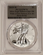 2019-W $1 Silver Eagle Enhanced Rev PR Pride of Two Nations, U.S. Set First Strike PR70