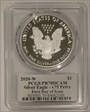 2020-W  $1 Silver Eagle - v75 Privy First Day of Issue PR70DCAM