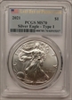 2021 $1 Silver Eagle - Type 1 Last Day of Production MS70
