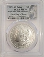 2021-O Privy $1 Morgan Dollar 100th Anniversary First Day of Issue MS70