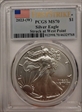 2023-(W) $1 Silver Eagle Struck at West Point First Strike MS70