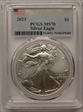2023 $1 Silver Eagle First Day of Issue MS70