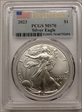 2023 $1 Silver Eagle First Strike MS70