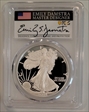 2024-W  $1 Silver Eagle Advanced Release Emily Damstra Flag PR70DCAM