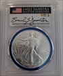 2024-W $1 Burnished Silver Eagle Mint Designer Series First Day of Issue Damstra SP70