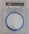 2024-W $1 Burnished Silver Eagle Mint Designer Series First Day of Issue Damstra SP70