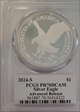 2024-S $1 Silver Eagle Advanced Release Mercanti SF PR70DCAM