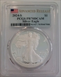 2024-S $1 Silver Eagle Advanced Release PR70DCAM