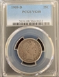 1909-D 25C VG8