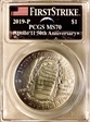 2019-P $1 Apollo 11 50th Anniversary First Strike Earth Rising AMF MS70