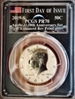 2019-S 50C Kennedy Enhanced Rev PR Set First Day of Issue - Half Dollar Set ER AMF PR70