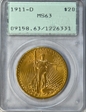 1911-D $20 MS63