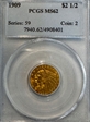 1909 $2.50 MS62