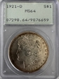 1921-D $1 MS64