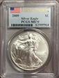 2009 $1 Silver Eagle First Strike MS70