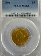 1906 $5 MS62