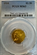 1910 $2.50 MS63