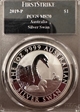 2019-P $1 Silver Swan First Strike MS70