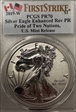 2019-W $1 Silver Eagle Enhanced Rev PR Pride of Two Nations, U.S. Set First Strike PR70