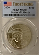 2020 $100 Statue of Liberty First Strike MS70