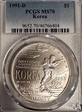 1991-D $1 Korea MS70