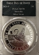 2024-P125 $1 Silver Swan First Day of Issue MS70