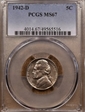 1942-D 5C MS67