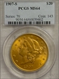 1907-S $20 MS64