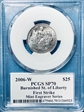 2006-W $25 Burnished St. of Liberty First Strike Mint Engraver Mercanti Flag SP70