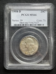 1958-D 25C MS66