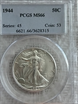 1944 50C MS66