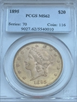 1895 $20 MS62