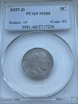 1937-D 5C MS66