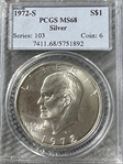 1972-S $1 Silver MS68