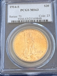 1914-S $20 MS63