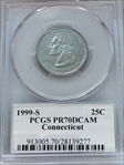 1999-S 25C Connecticut PR70DCAM