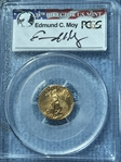 2015 $5 Gold Eagle-Wide Reeds First Strike Moy Signature MS70
