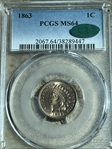 1863 1C MS64