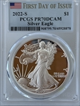 2022-S $1 Silver Eagle First Day of Issue PR70DCAM