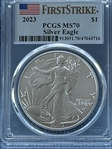 2023 $1 Silver Eagle First Strike MS70