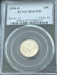1950-D 10C MS67FB