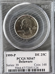 1999-P 25C Delaware MS67