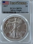 2017 $1 Silver Eagle First Strike MS70
