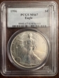 1996 $1 Silver Eagle MS67