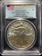 2011-W $1 Burnished Silver Eagle 25th Anniversary Set First Strike SP70